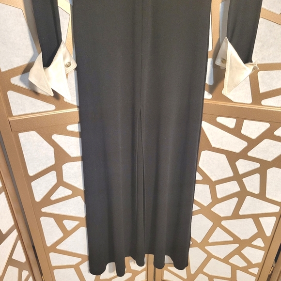 VINTAGE PATRICIA FORGEAL Mesh Sweater Dress with Satin Collar & Cuff - Picture 8 of 16